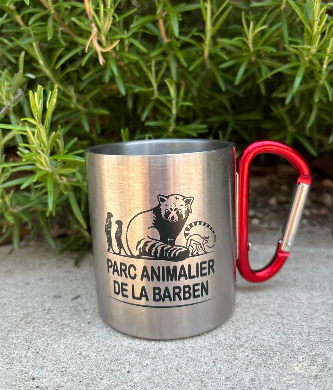 TASSE METAL MOUSQUETON PANDA ROUX